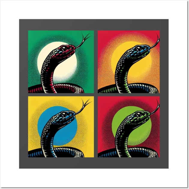 Black Mamba Pop Art - Cool Snake Wall Art by PawPopArt